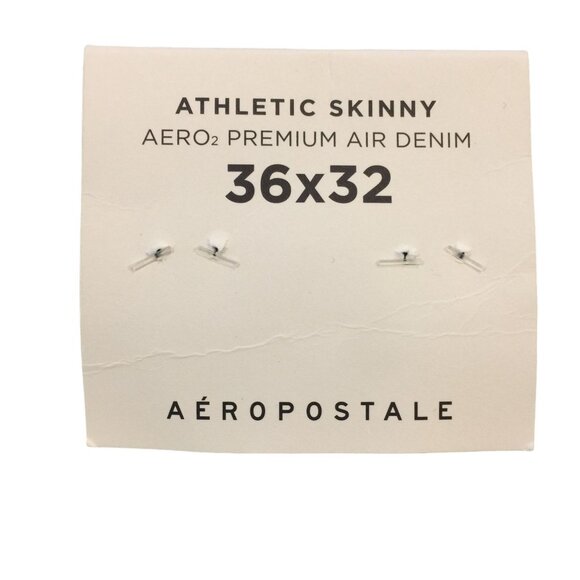 AEROPOSTALE Athletic Skinny Men's 36 x 32 Premium Air Distressed Denim - Picture 3 of 4